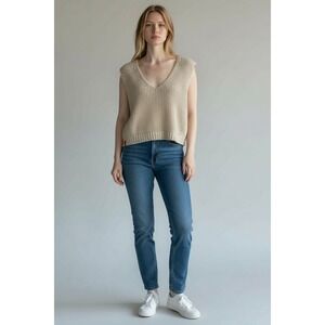 BDG Urban Outfitters Knit Sweater Vest Sleeveless Multicolor Cropped Top Size M